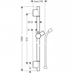 Potinkinis termostatinis dušas 6 in 1 komplektas HANSGROHE Raindance E 300